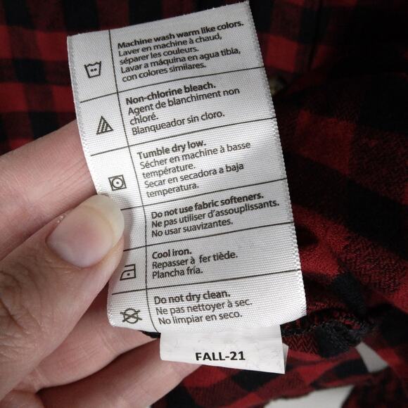 Carhartt Rugged Flex Loose Fit Check Button Down Shirt Red size 1X - Picture 7 of 7